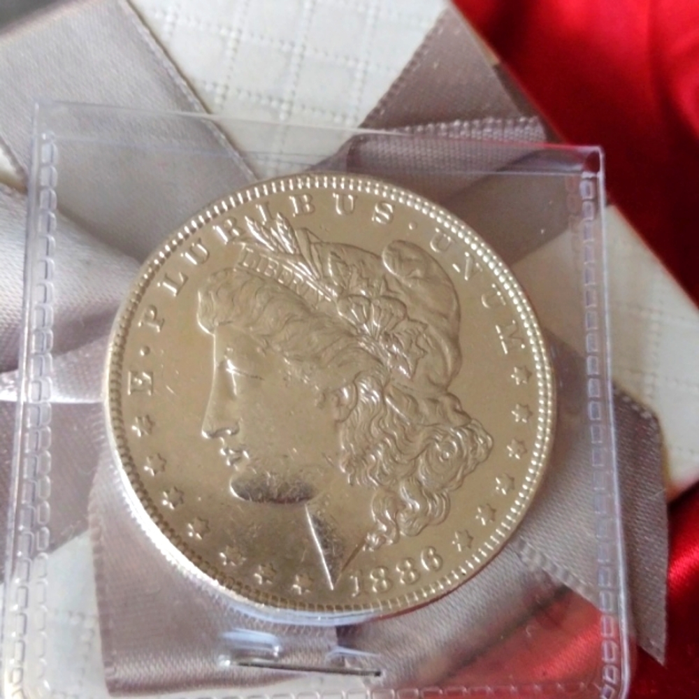 1886 AU-BU Philadelphia Morgan Silver Dollar Historical Registry Collection NWT